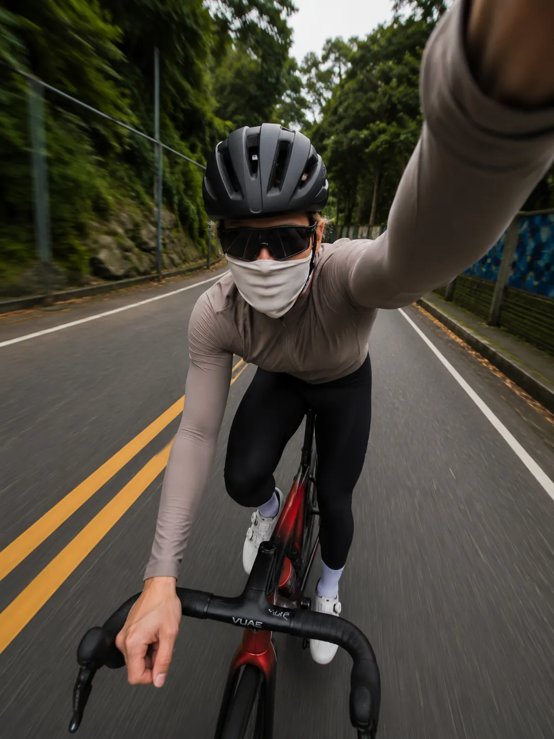 Cyclist action shot